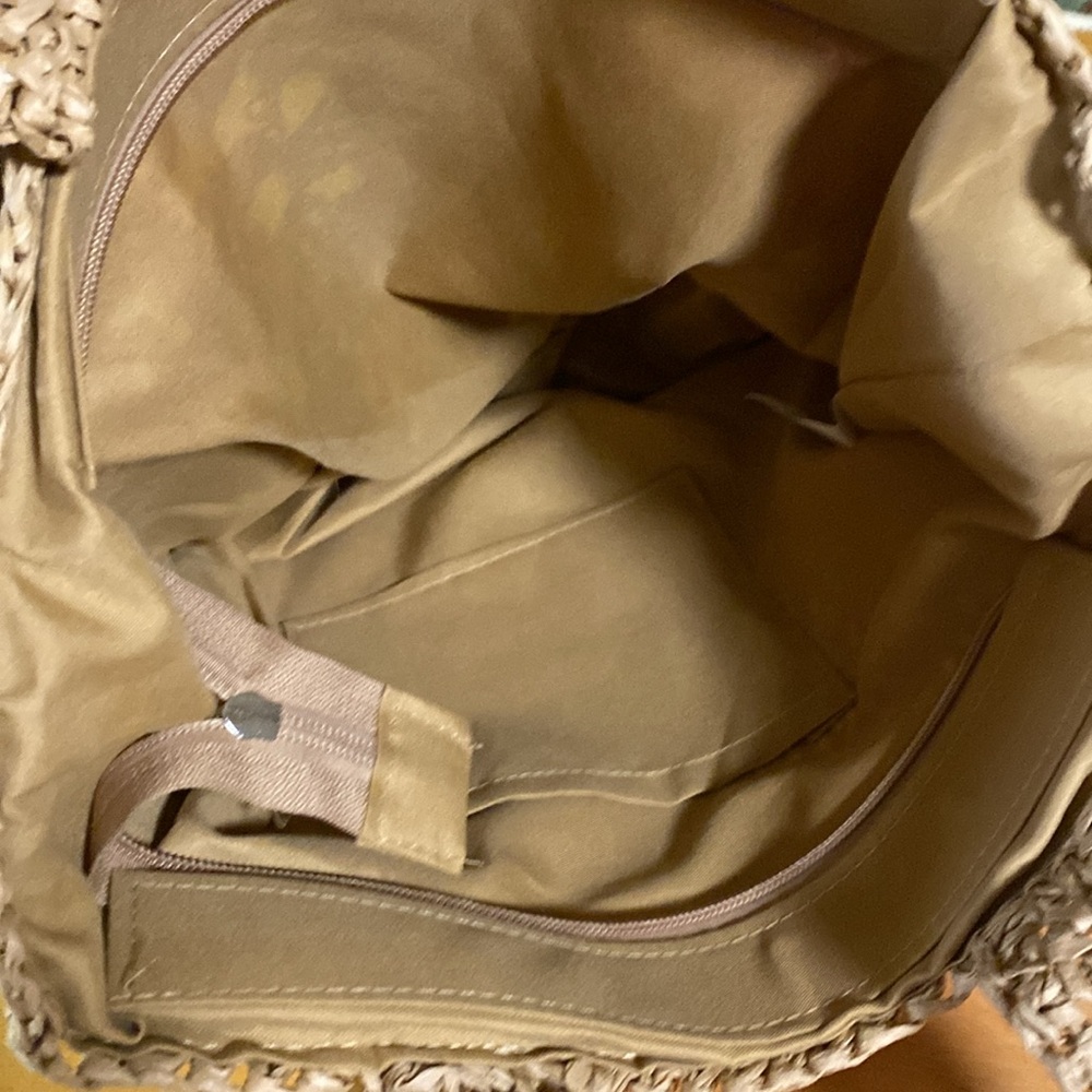Straw Floral Square Patchwork Tote or Purse NWOT Spring Summer - Picture 4 of 7